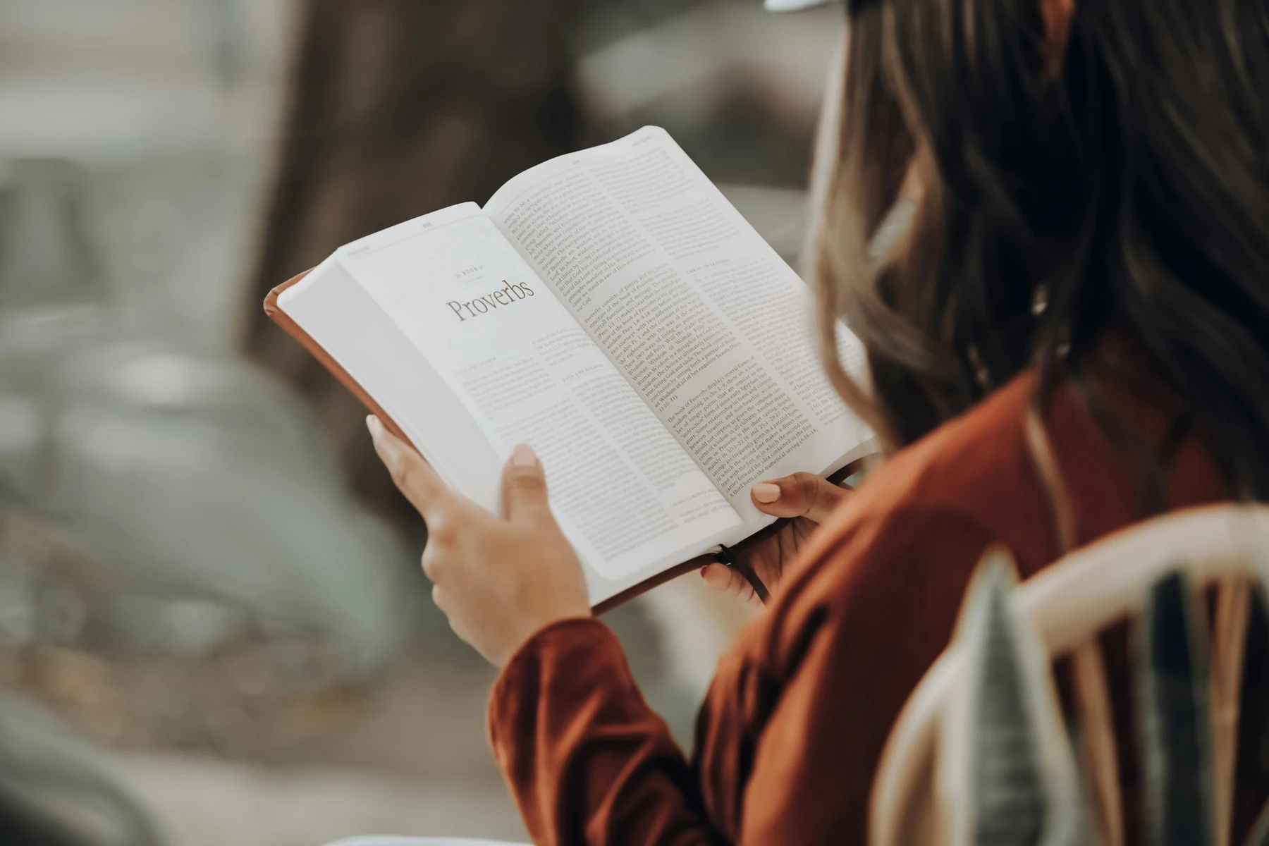 A person reading quietly